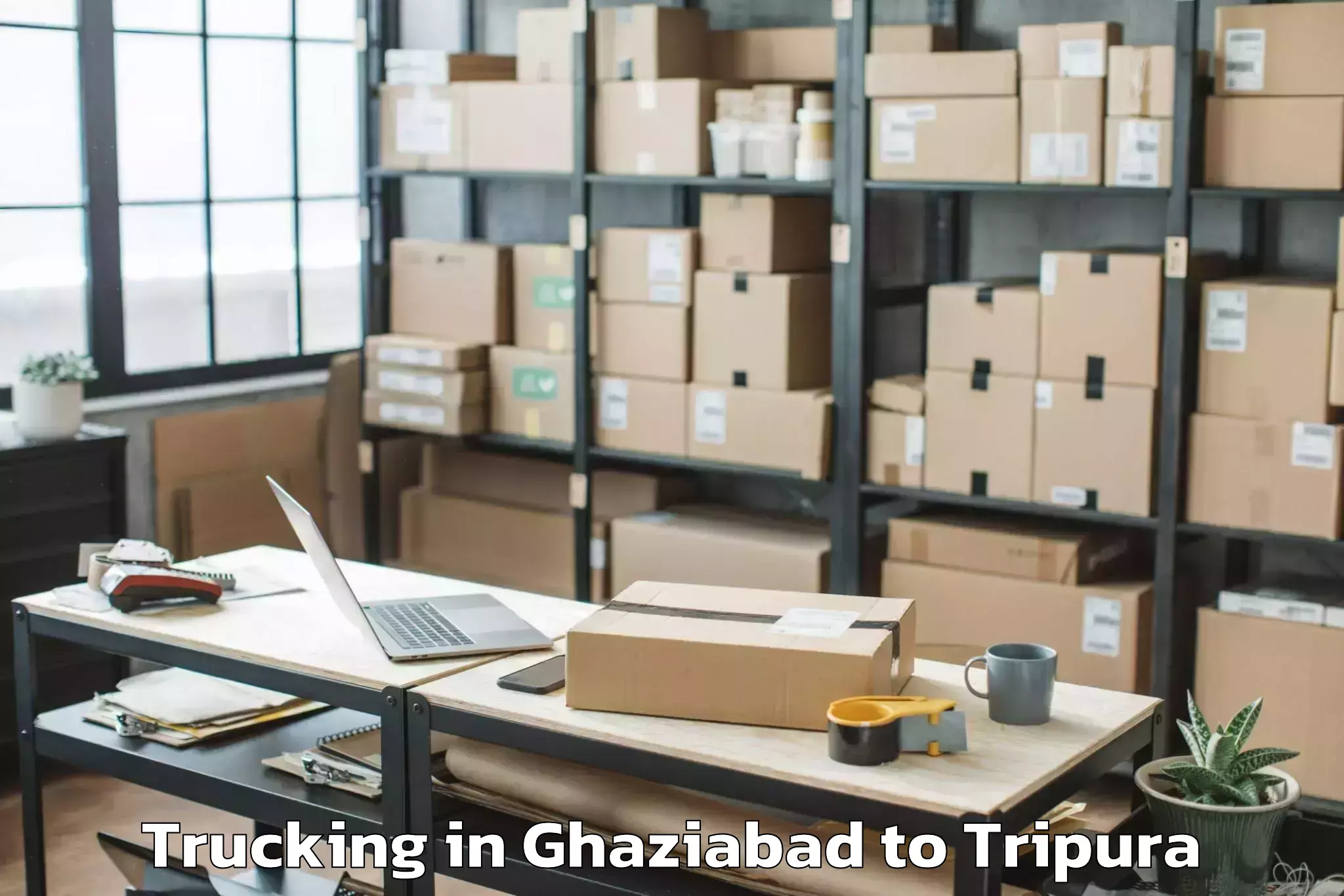 Efficient Ghaziabad to Teliamura Trucking